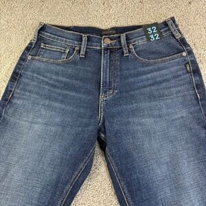 Silver Jeans Co Mens 32x32 Straight Leg Relaxed Fit Dark Wash Denim Jeans Career